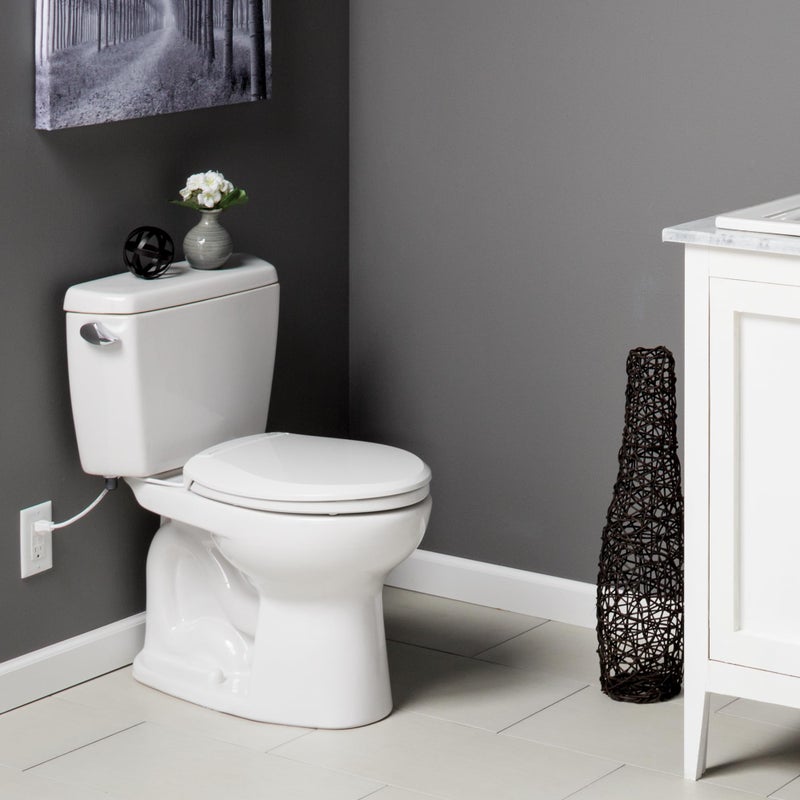Bemis Radiance Heated Night Light Toilet Seat, Slow Close Adjustable Fit Long Lasting Plastic Seat, Round, White - Image 3
